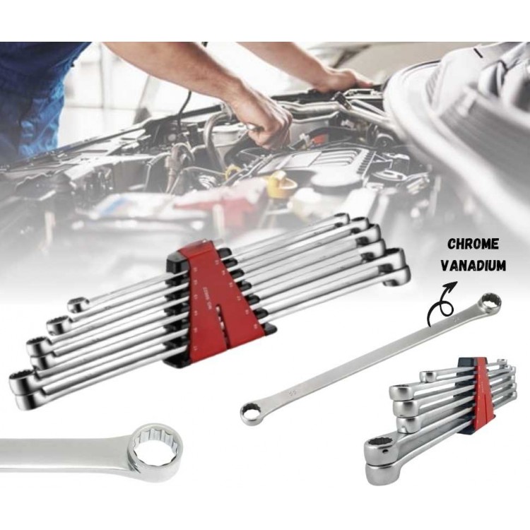 Комплект дълги ключове права звезда